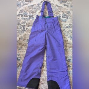 Columbia Purple Snowbib Suspender Snow Ski Bib Vintage Side Stretch Material